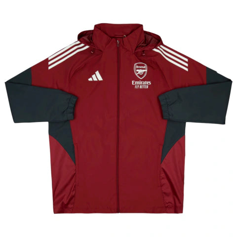 Jaqueta Corta-Vento Arsenal 25/26 - Masculina Adidas - Vermelha e cinza