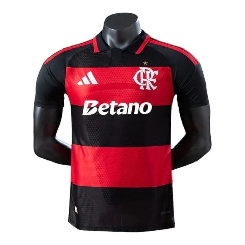 Camisa Flamengo I 26/27 - Jogador Adidas Masculina - Preta e vermelha Com Patrocínio