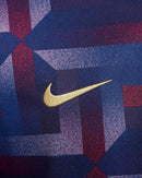 Camisa Seleção da Inglaterra Pré-jogo II 24/25 - Torcedor Nike Masculina - Roxa com detalhes em azul e vermelho