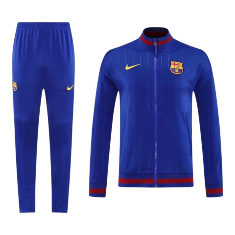 Conjunto Barcelona Treino 25/26 - Masculino Nike - Azul com detalhes em vermelho