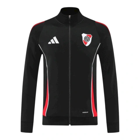 Jaqueta Corta-Vento River Plate 25/26 - Masculina Adidas - Preta e vermelha