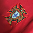 Camisa Retrô Seleção de Portugal I 2016/2017 manga longa - Nike Masculina - Vermelha com detalhes em verde