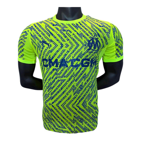 Camisa Olympique Marseille Pre-jogo III 25/26 - Jogador Puma Masculina - Azul e amarela