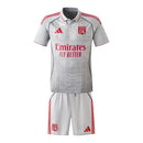 Kit Infantil Lyon III 25/26 - Adidas - Cinza e vermelho