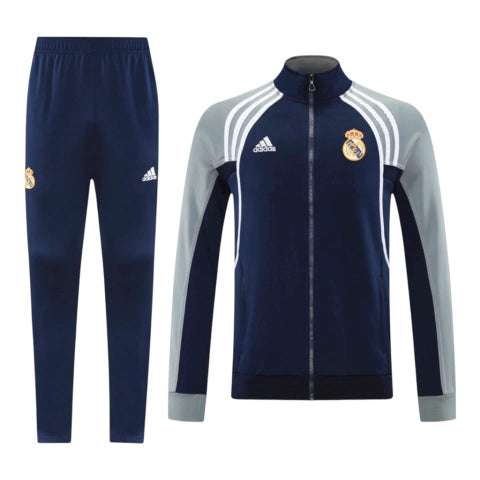 Conjunto Real Madrid 25/26 - Masculino Adidas - Azul e cinza