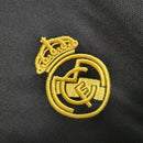 Camisa Real Madrid II 23/24 manga Longa - Torcedor Adidas Masculina - Preta com detalhes em cinza