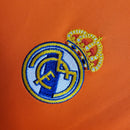Camisa Retrô Real Madrid II 13/14 manga longa - Masculina Adidas - Laranja com detalhes em cinza