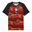 Camisa Seleção Egito Pré-jogo 26/27 - Torcedor Puma Masculina - Preta com detalhes em vermelho e laranja