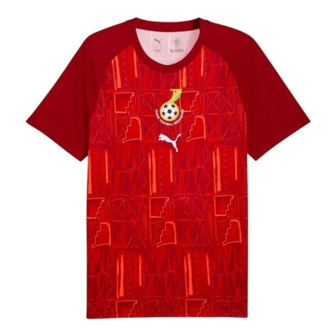 Camisa Seleção Gana Pré-jogo 26/27 - Torcedor Puma Masculina - Vermelha