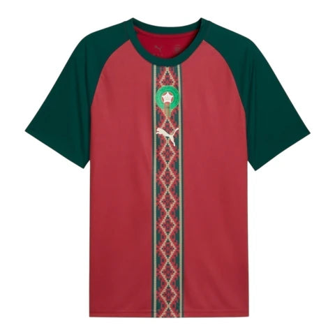 Camisa Seleção Marrocos Pré-jogo 26/27 - Torcedor Puma Masculina - Vermelha e verde