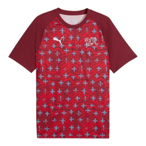 Camisa Seleção Suíça Pré-jogo 26/27 - Torcedor Puma Masculina - Vermelha