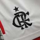 Short Flamengo 24/25 - Masculino Adidas - Branco com detalhes em vermelho