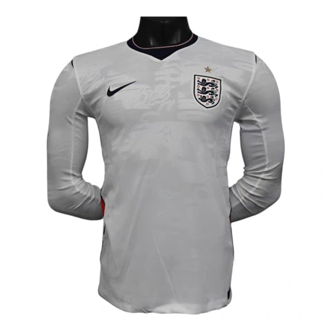 Camisa Seleção Inglaterra I 26/27 manga longa - Jogador Nike Masculina - Branca