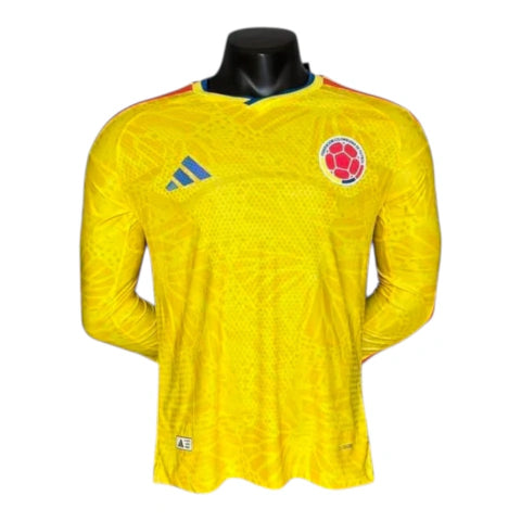 Camisa Seleção Colômbia I 26/27 manga longa - Jogador Adidas Masculina - Amarela