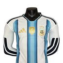 Camisa Seleção Argentina I 26/27 manga longa - Jogador Adidas Masculina - Branca e azul