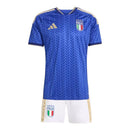 Kit Infantil Seleção Itália I 26/27 - Adidas - Azul e branco