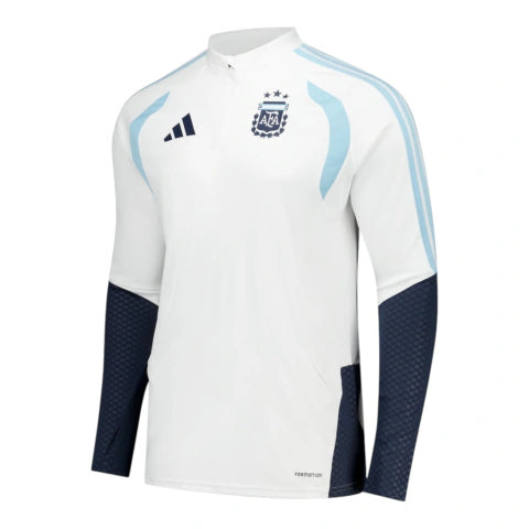 Camisa Seleção Argentina Treino 26/27 manga longa - Torcedor Adidas Masculina - Branca e azul