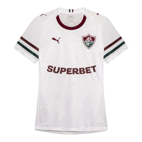 Camisa Fluminense II 26/27 - Torcedor Puma Feminina - Branca com detalhes em vermelho e verde