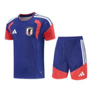 Kit Treino adulto - Camisa e Shorts - Seleção Japão Adidas 26/27 - Azul e laranja