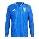 Camisa Seleção Itália I 26/27 manga longa - Torcedor Adidas Masculina - Azul