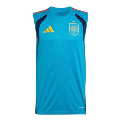 Camisa regata Seleção Espanha Treino 26/27 - Torcedor Adidas Masculina - Azul