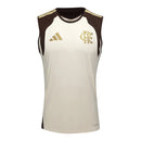 Camisa regata Flamengo Treino 26/27 - Torcedor Adidas Masculina - Bege e marrom