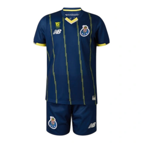 Kit Infantil Porto IV 25/26 - New Balance - Azul com detalhes em amarelo