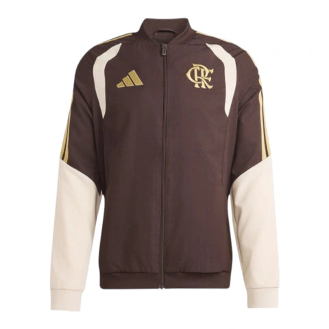 Jaqueta Corta-Vento Flamengo 26/27 - Masculina Adidas - Marrom e bege