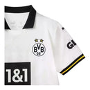 Camisa Borussia Dortmund III 24/25 - Torcedor Puma Feminina - Branca com detalhes em preto e amarelo