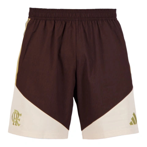 Short Flamengo Treino 26/27 - Masculino Adidas - Marrom e bege