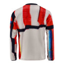 Camisa Bayern de Munique Pré-jogo 25/26 manga longa - Torcedor Adidas Masculina - Branca com detalhes em vermelho e azul
