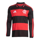 Camisa Flamengo I 26/27 manga longa - Torcedor Adidas Masculina - Preta e vermelha