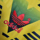 Camisa Retrô Arsenal II 1991/1993 manga longa - Masculina Adidas - Amarela com detalhes em verde e vermelho