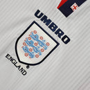 Camisa Retrô Seleção da Inglaterra I 1998 manga longa - Masculina Umbro - Branca com detalhes em azul e vermelho
