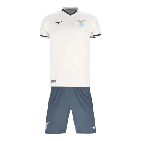 Kit Infantil Lazio II 25/26 - Mizuno - Branco e cinza