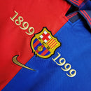 Camisa Retrô Edição Centenário Barcelona 98/99 manga longa - Masculina Nike - Azul e vermelha
