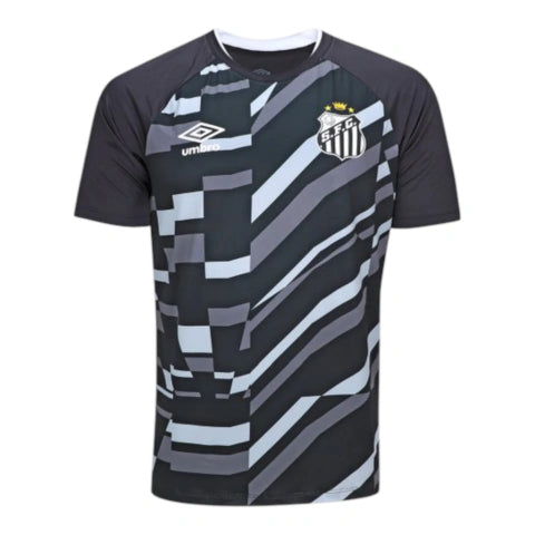 Camisa Santos Pré-jogo 26/27 - Torcedor Umbro Masculina - Preta e cinza
