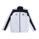 Jaqueta Corta-Vento Santos Treino 26/27 - Umbro - Branca e preta com detalhes em bege