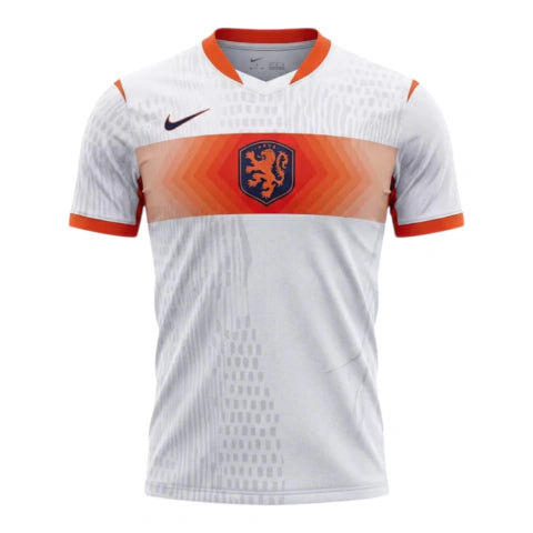 Camisa Seleção Holanda II 26/27 - Torcedor Nike Masculina - Branca e laranja