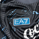Camisa Napoli Treino 25/26 - Torcedor EA7 Masculina - Cinza com detalhes em azul
