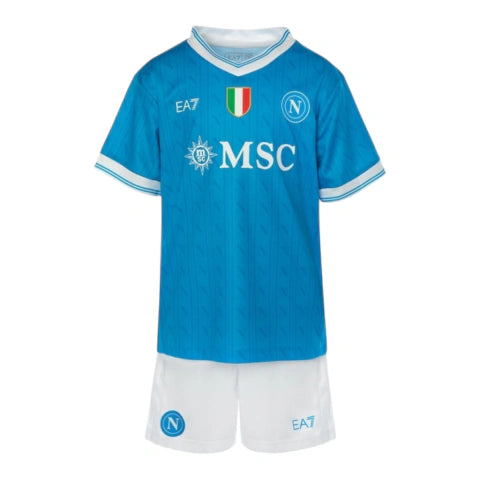 Kit Infantil Napoli I 25/26 - EA7 - Azul e branco