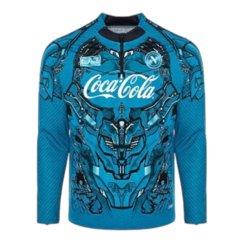 Camisa Napoli Treino 25/26 manga longa - Torcedor EA7 Masculina - Azul