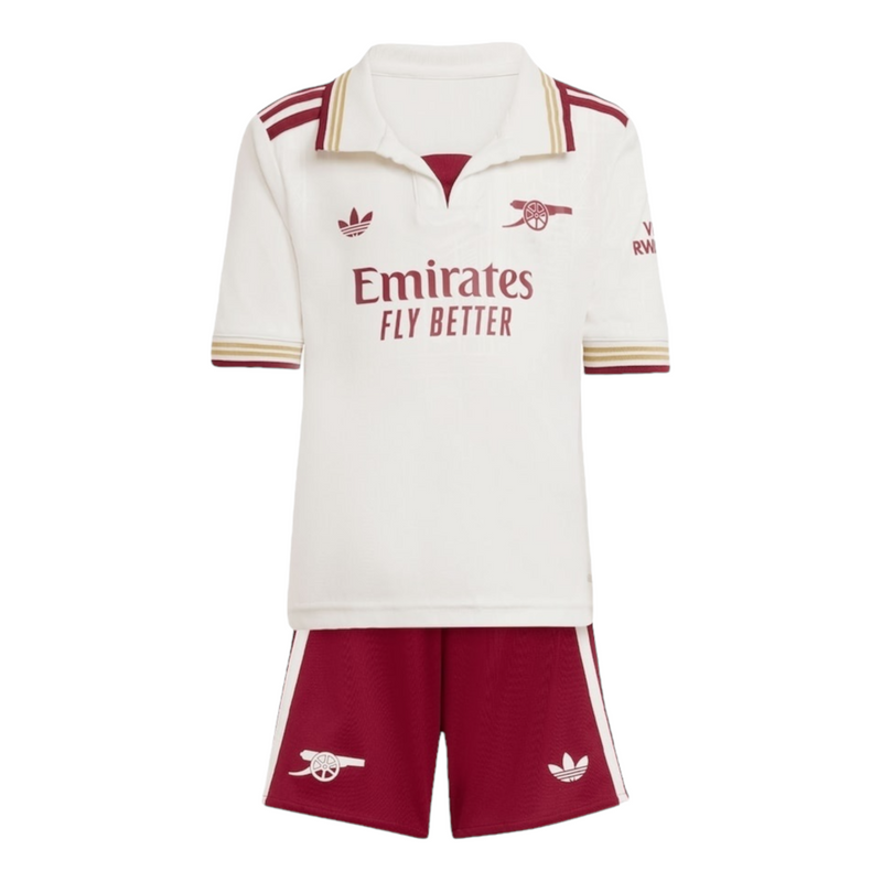 Kit Infantil Arsenal III 25/26 - Adidas - Branco