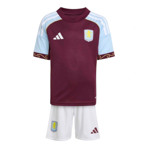 Kit Infantil Aston Villa I 25/26 - Adidas - Vinho
