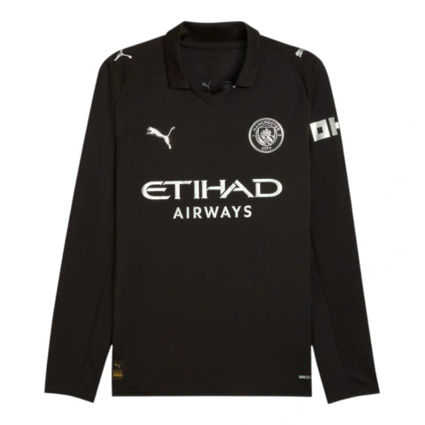 Camisa Manchester City II 25/26 manga longa - Torcedor Puma Masculina - Preta