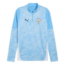 Camisa Manchester City Treino 25/26 manga longa - Torcedor Puma Masculina - Azul e branca