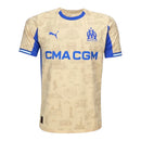 Camisa Olympique Marseille IV 25/26 - Torcedor Puma Masculina - Bege e azul