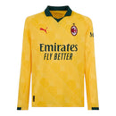 Camisa AC Milan III 25/26 manga longa - Torcedor Puma Masculina - Amarela com detalhes em verde