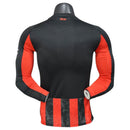 Camisa AC Milan I 25/26 manga longa - Jogador Puma Masculina - Preta e vermelha com detalhes em cinza