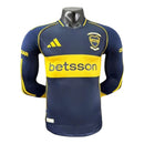 Camisa Boca Juniors I 25/26 manga longa - Jogador Adidas Masculina - Azul com detalhes em amarelo